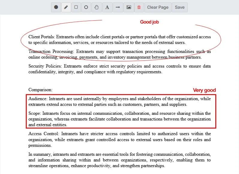 Edit assignment view