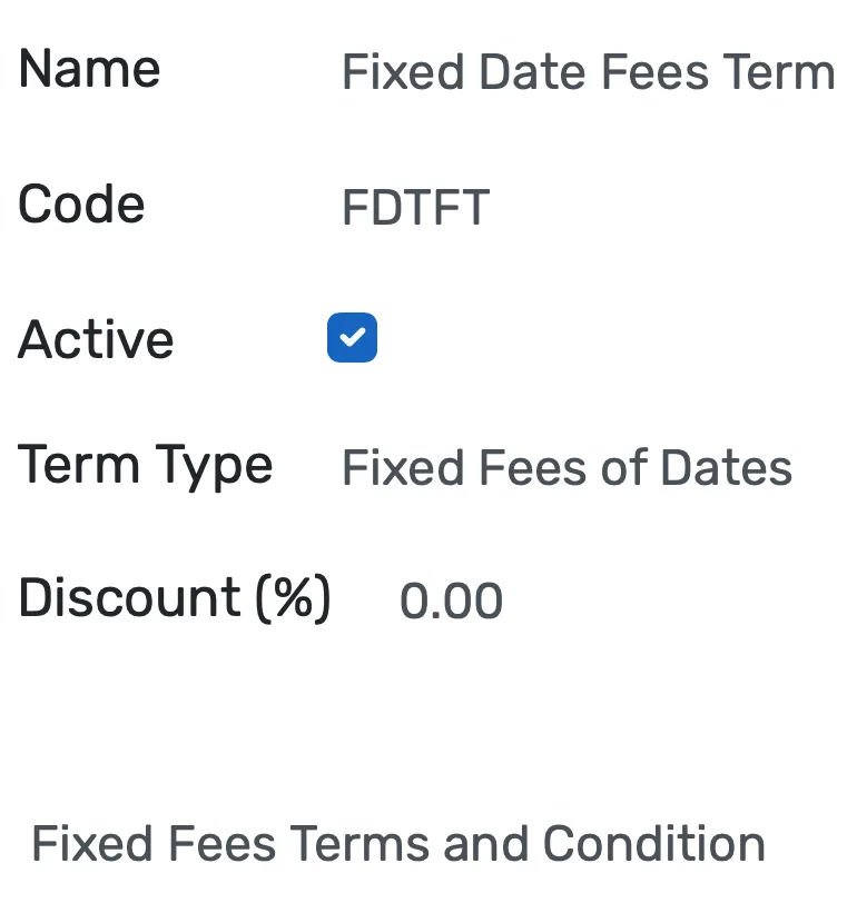 Fees Term