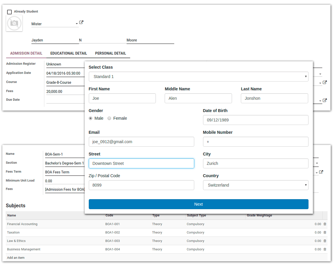 Student Application Management