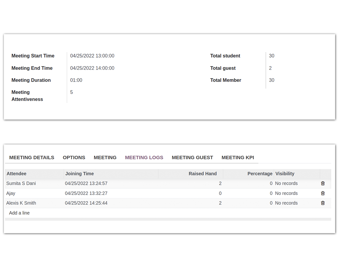 OpenEduCat Participation Tracking